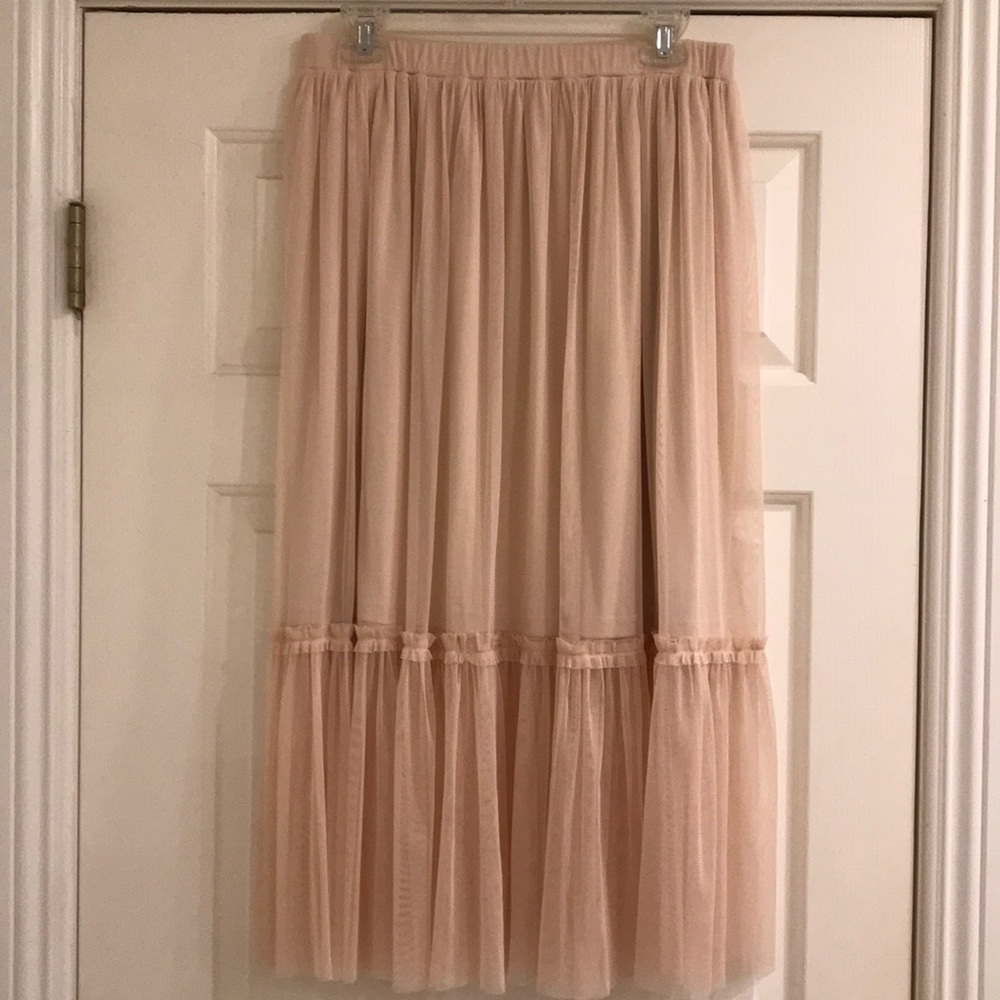 Blush maxi skirt